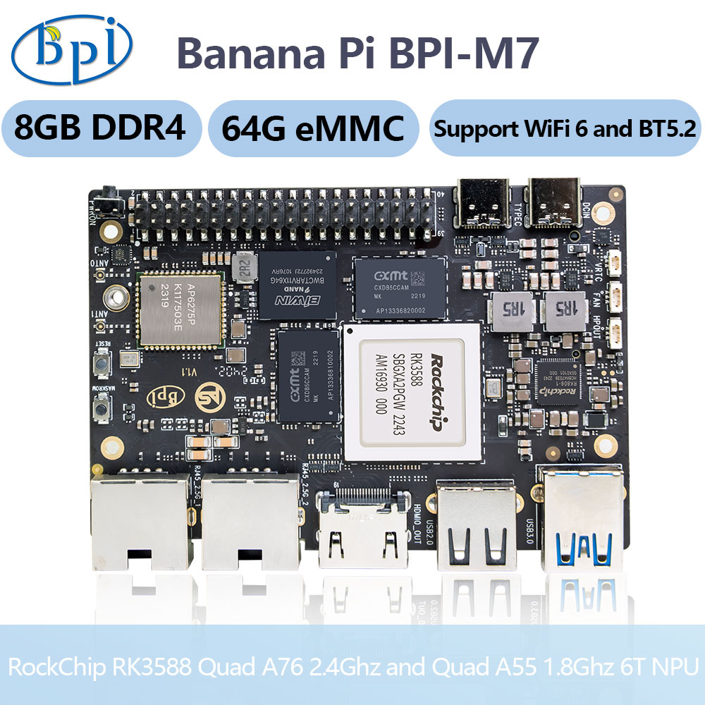 Banana Pi BPI-M7 Rockchip RK35 – обзор и цена Banana Pi Bpi M7 Rk3588
